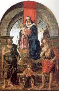 Palmezzano, Marco Virgin and Child Enthroned between Saints John the Baptist and Jerome painting